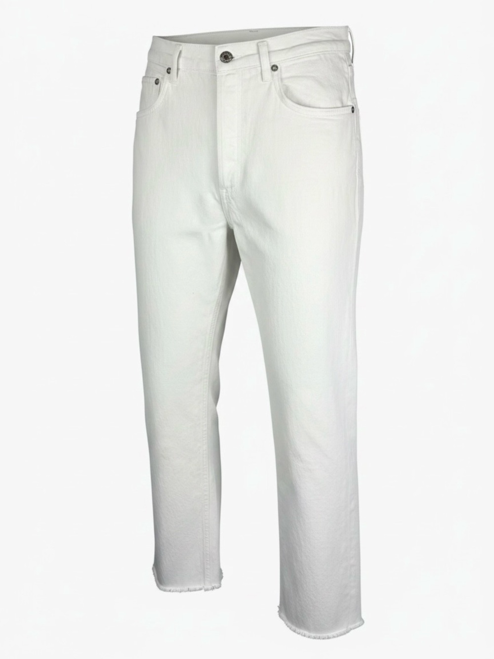 AGOLDE White Cropped Raw Hem Straight Jeans Size 29